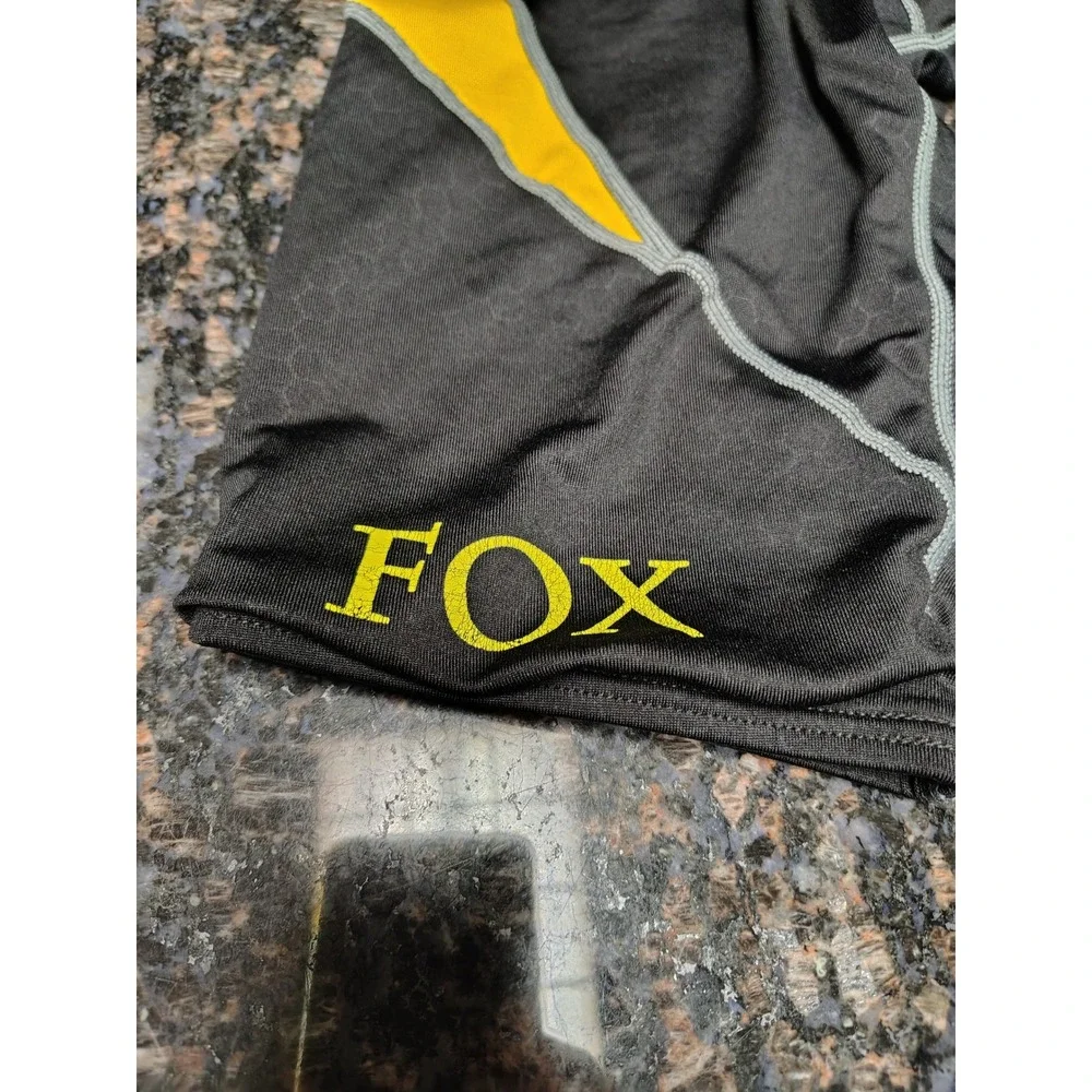 TYR Mens Jammer Swim Shorts Black Yellow Honeycomb Texture Fox Graphic Size 28